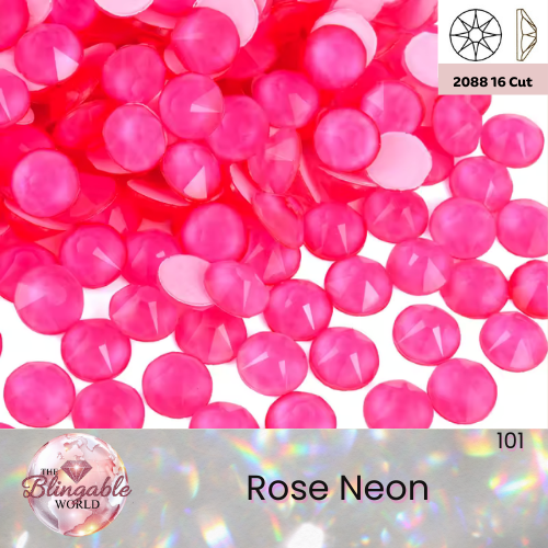 Rose Neon - 2088 Glass Flatback Rhinestone