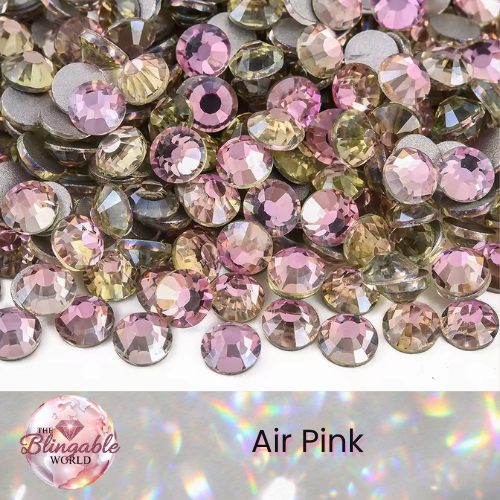 Air Pink - Glass Flatback Rhinestone