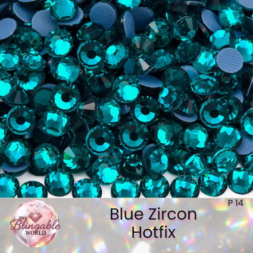 Blue Zircon - Hotfix Glass Flatback Rhinestone