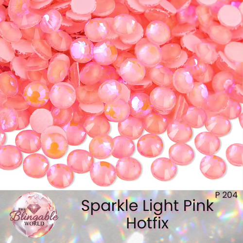 Sparkle Light Pink - Hotfix Glass Flatback Rhinestone