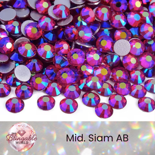 Mid Siam AB- Glass Flatback Rhinestone
