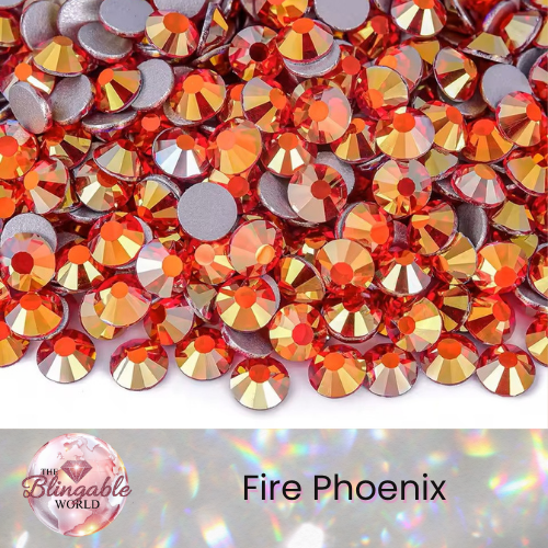 Fire Phoenix - Glass Flatback Rhinestone