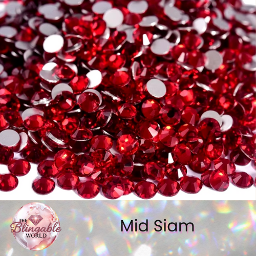 Mid Siam - Glass Flatback Rhinestone