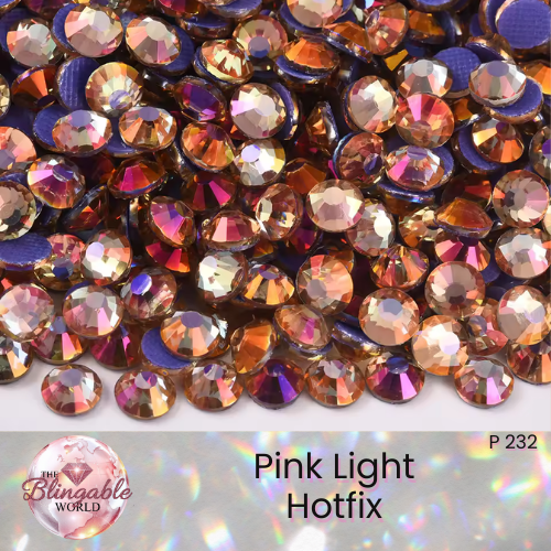 Pink Light - Hotfix Glass Flatback Rhinestone