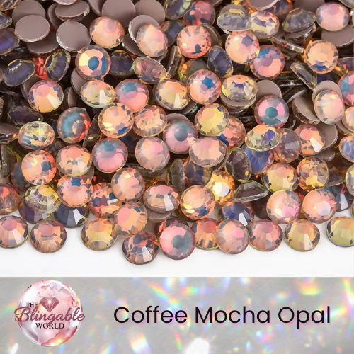 Coffee Mocha Opal - Glass Flatback Rhinestone