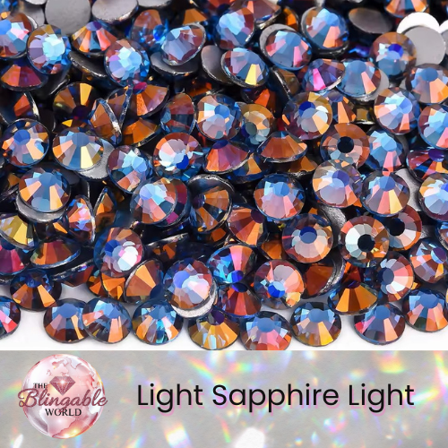 Light Sapphire Light - Glass Flatback Rhinestone