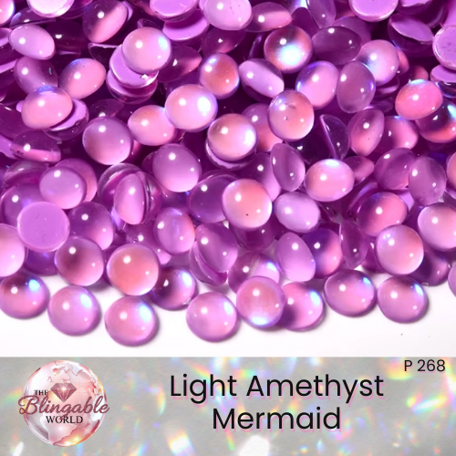 Light Amethyst Mermaid - Glass Flatback Rhinestone
