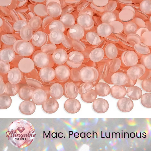 Mac. Peach Luminous - Glass Flatback Rhinestone