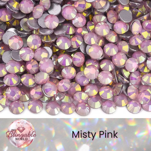 Misty Pink - Glass Flatback Rhinestone