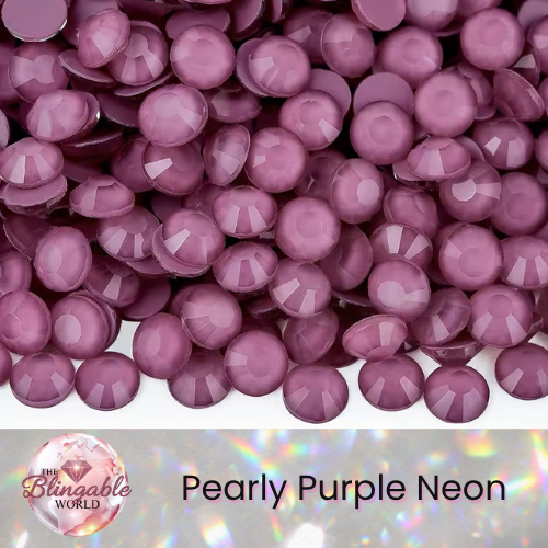 Pearly Purple Neon - Glass Flatback Rhinestone