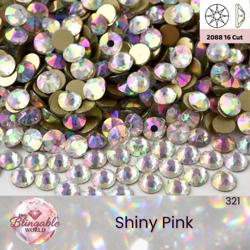 Shiny Pink - 2088 Glass Flatback Rhinestone