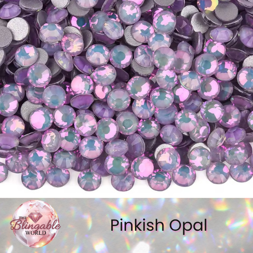 Pinkish Opal - Glass Flatback Rhinestone