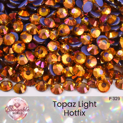 Topaz Light - Hotfix Glass Flatback Rhinestone