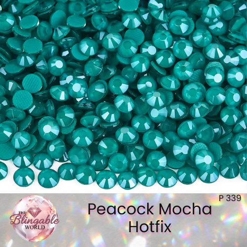 Peacock Mocha - Hotfix Glass Flatback Rhinestone