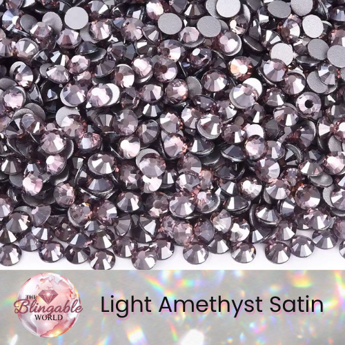 Light Amethyst Satin - Glass Flatback Rhinestone