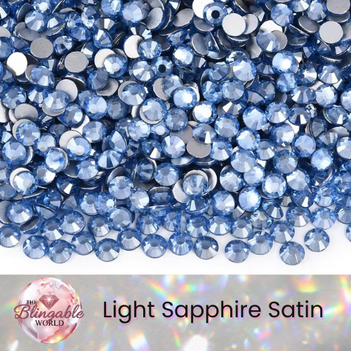 Light Sapphire Satin - Glass Flatback Rhinestone