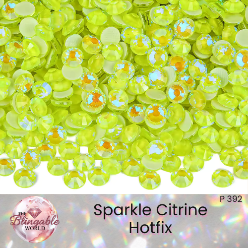 Sparkle Citrine - Hotfix Glass Flatback Rhinestone