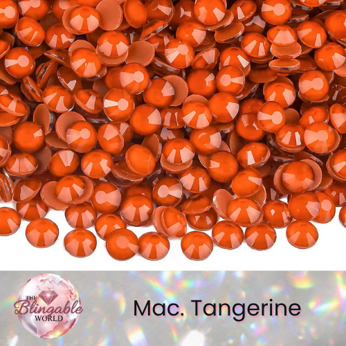 Mac. Tangerine - Glass Flatback Rhinestone