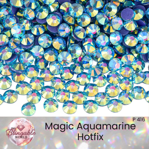 Magic Aquamarine - Hotfix Glass Flatback Rhinestone
