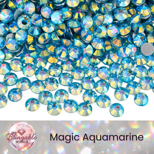 Magic Aquamarine - Glass Flatback Rhinestone