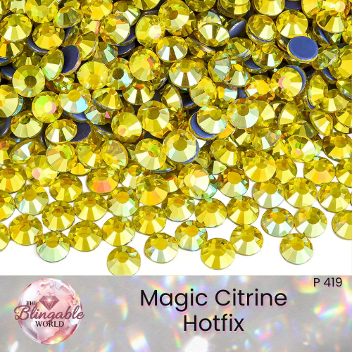 Magic Citrine - Hotfix Glass Flatback Rhinestone