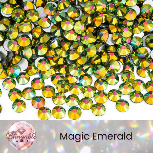Magic Emerald - Glass Flatback Rhinestone