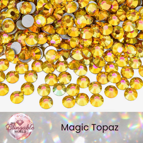 Magic Topaz - Glass Flatback Rhinestone