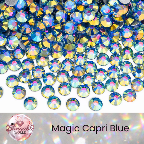 Magic Capri Blue - Glass Flatback Rhinestone