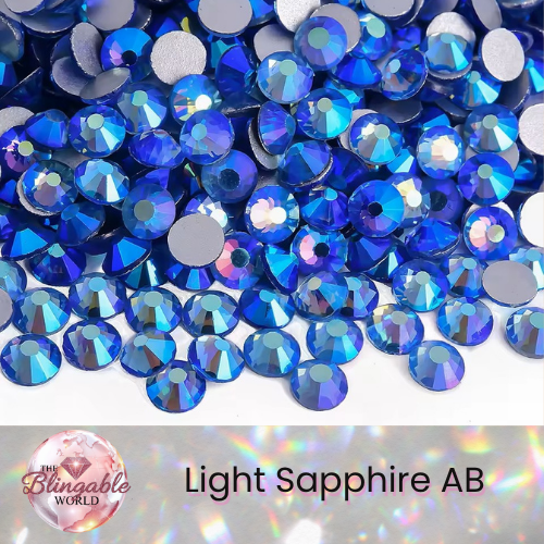 Light Sapphire AB - Glass Flatback Rhinestone