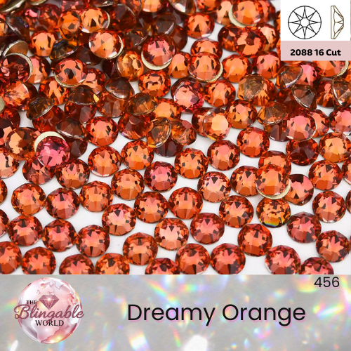 Dreamy Orange - 2088 Glass Flatback Rhinestone