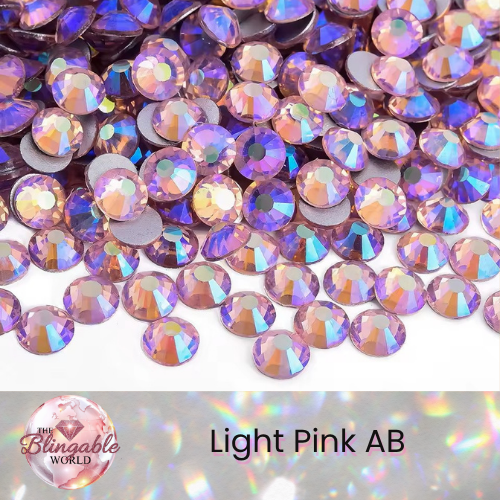 Light Pink AB - Glass Flatback Rhinestone