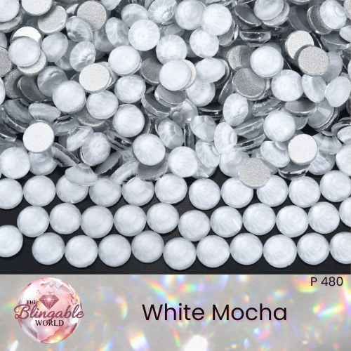 White Mocha - Glass Flatback Rhinestone