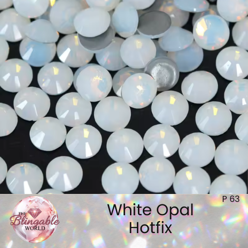 White Opal - Hotfix Glass Flatback Rhinestone