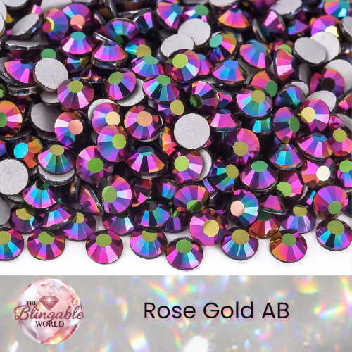 Rose Gold AB - Glass Flatback Rhinestone