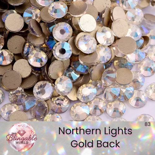 Northern Lights - Gold Back Glass Flatback Rhinestone