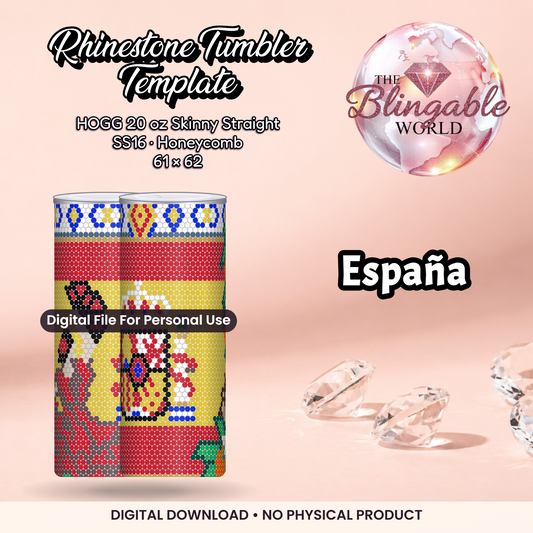 España - 20oz Honeycomb Tumbler Template *Digital File* product mockup