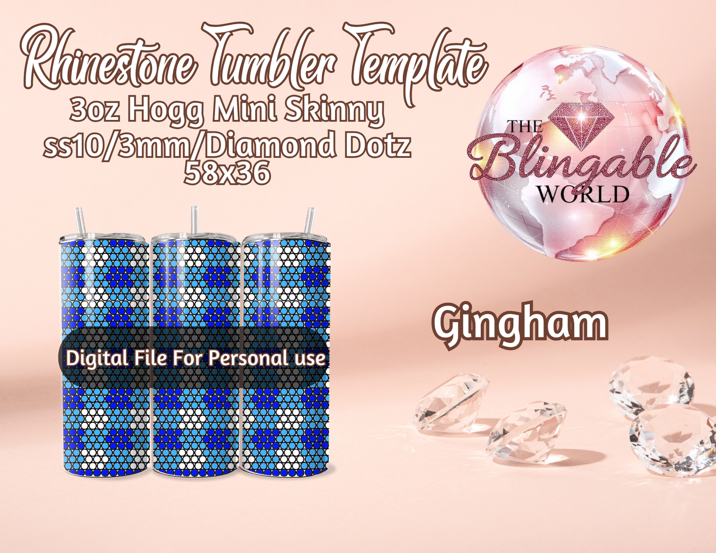 Ginham - 3oz Tumbler Template *Digital File*