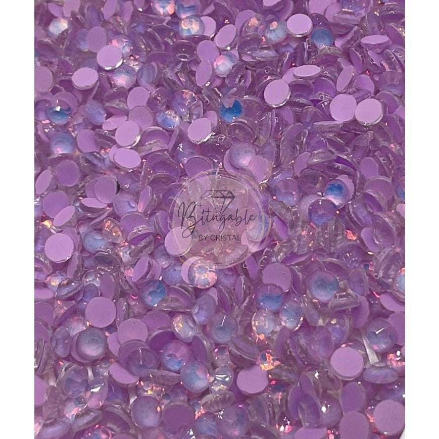 Light Amethyst Opal Luminous - Glass Flatback Rhinestones