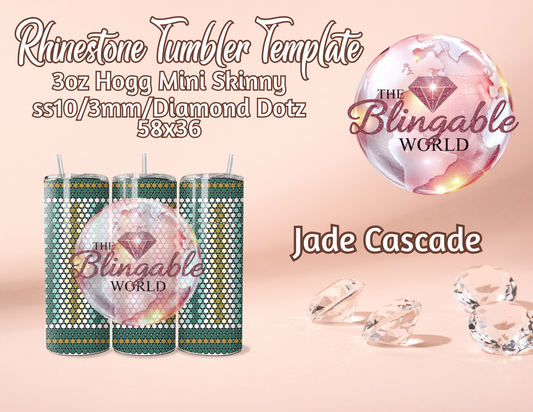 3oz Tumbler Template - Jade Cascade *Digital File*