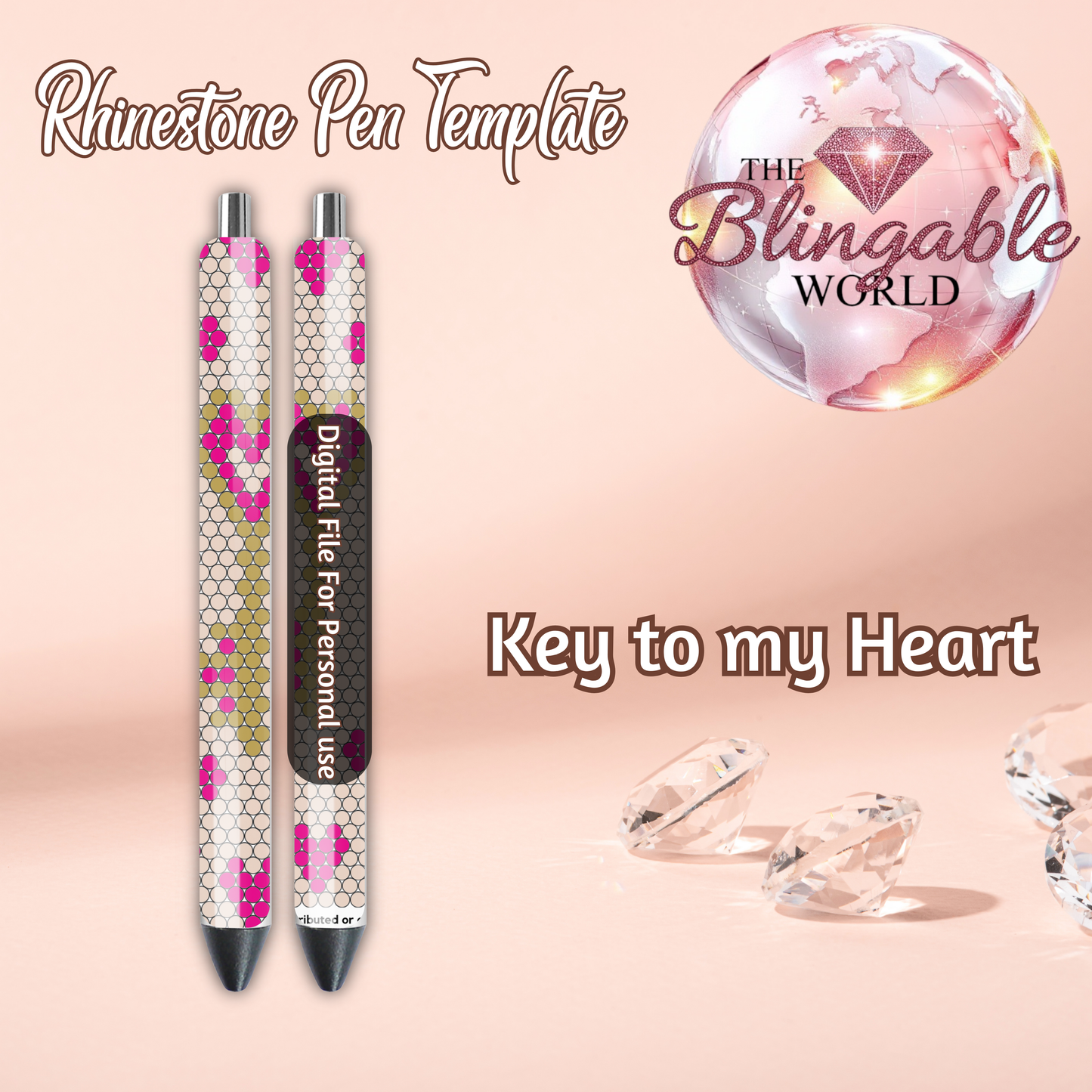 Pen Template #227 - Key to My Heart *Digital File*
