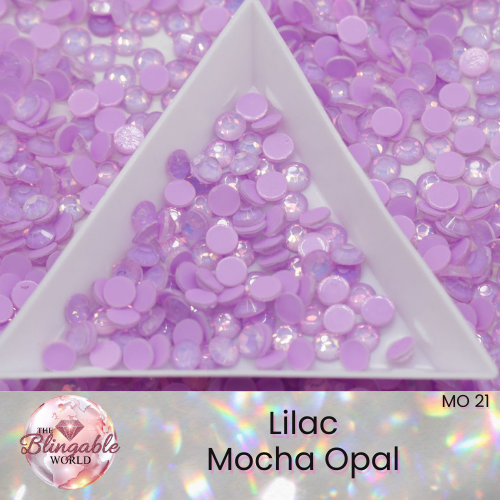 Lilac Mocha Opal - Glass Flatback Rhinestone