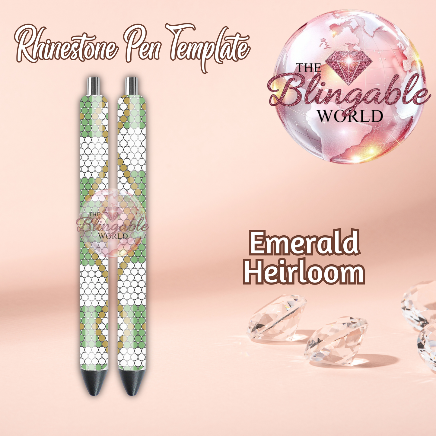 Pen Template #224 - Emerald Heirloom *Digital File*