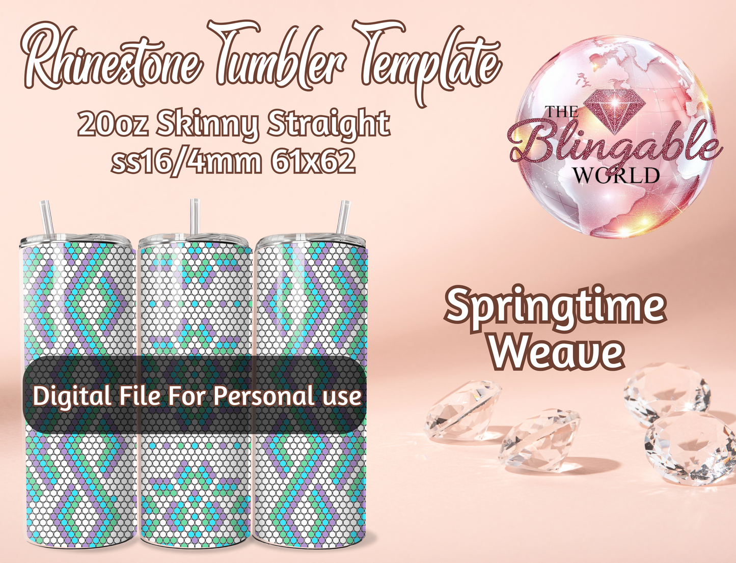 Springtime Weave - 20oz Tumbler Template *Digital File*