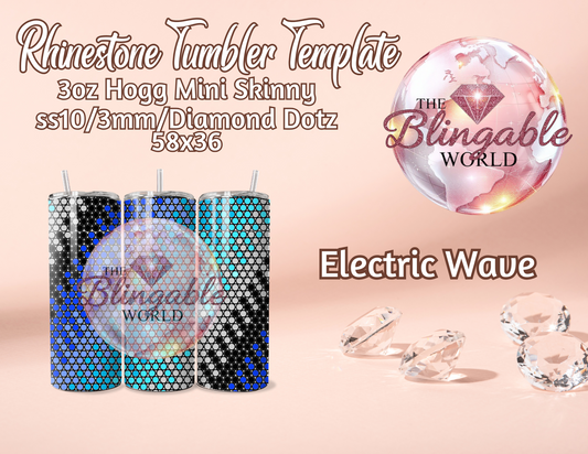3oz Tumbler Template - Electric Wave *Digital File*