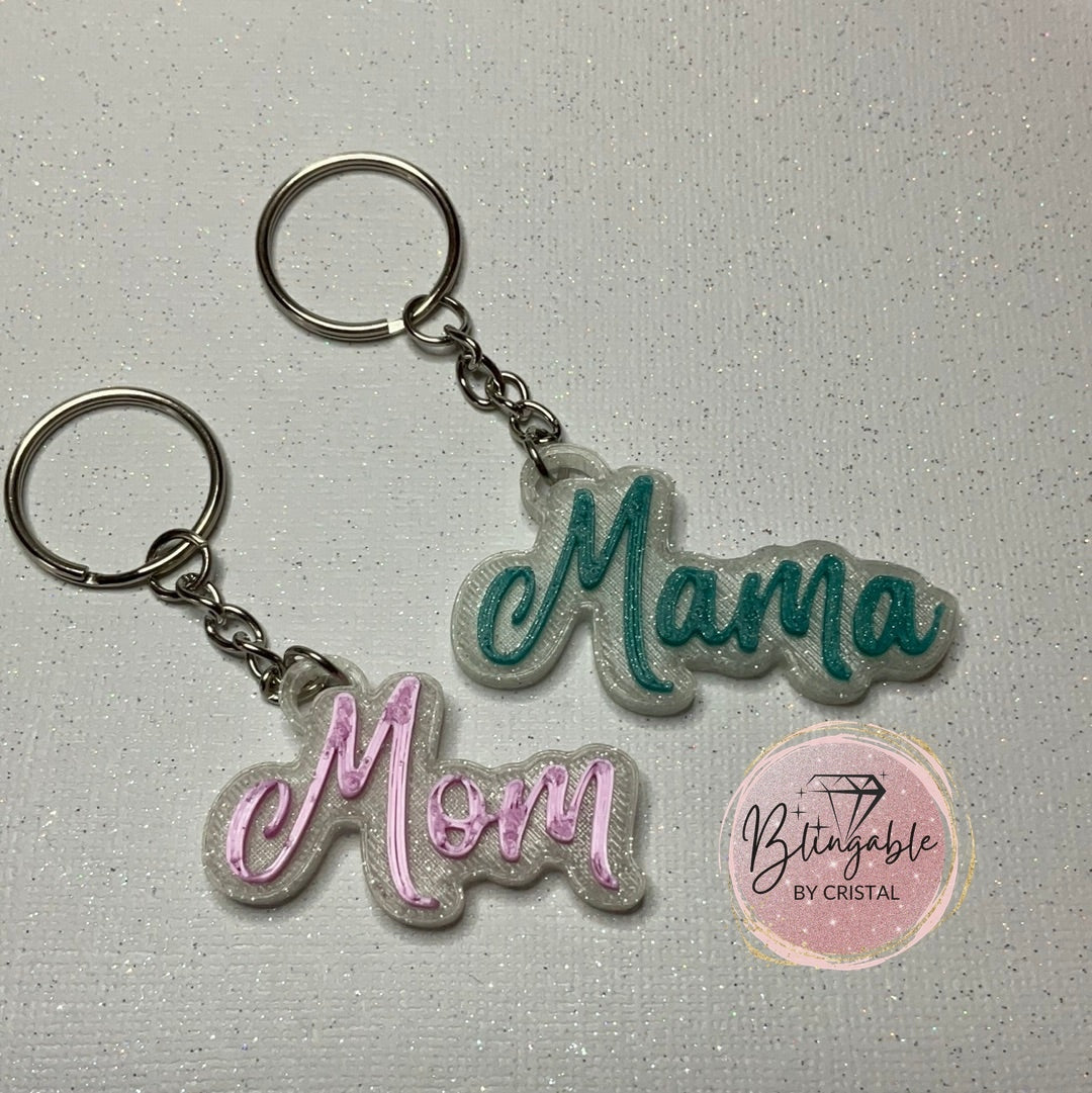 Mom / Mama Keychain