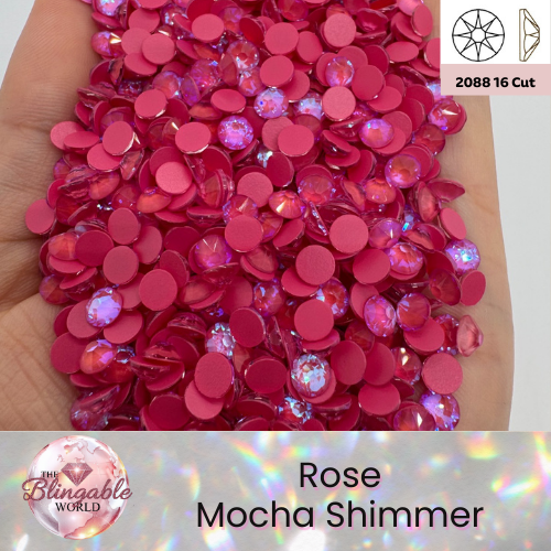 Rose Mocha Shimmer - 2088 Glass Flatback Rhinestone