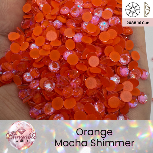 Orange Mocha Shimmer - 2088 Glass Flatback Rhinestone