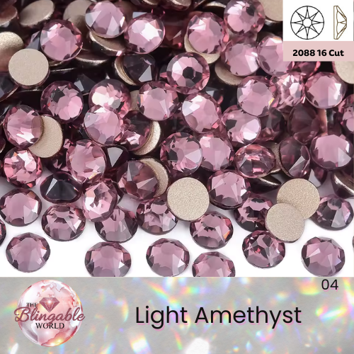 Light Amethyst - 2088 Glass Flatback Rhinestone
