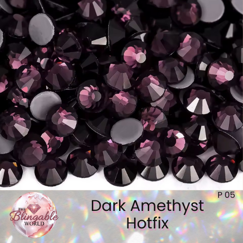 Dark Amethyst - Hotfix Glass Flatback Rhinestone