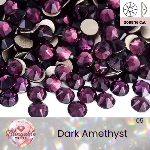 Dark Amethyst - 2088 Glass Flatback Rhinestone